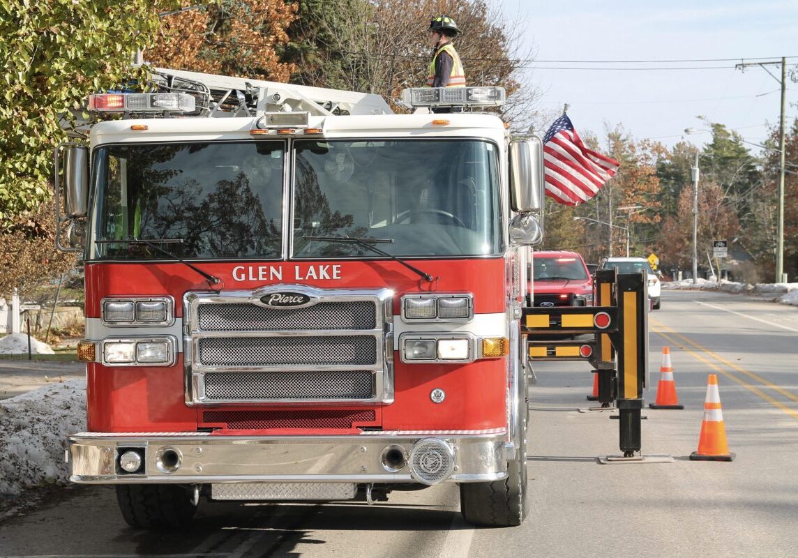 fire engine parked on street